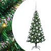 vidaXL Albero di Natale artificiale con luci integrate Verde 120 cm