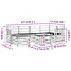 vidaXL Set divani Naturale Legno di Acacia Massello