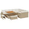vidaXL Set Divano da Giardino 12 pz Beige polyrattan