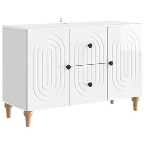 vidaXL Mobile TV Bianco Lucido 89 x 34,5 x 60 cm Legno ingegnerizzato