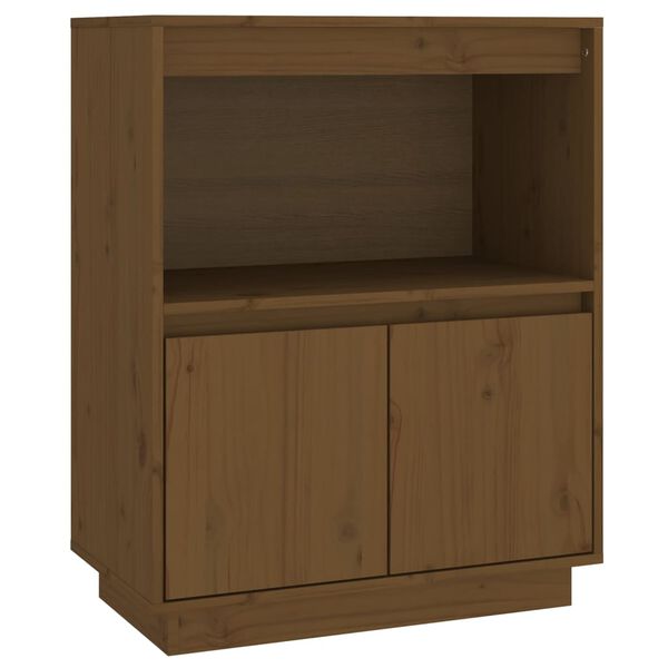 vidaXL Credenza Marrone Ambra 60x34x75 cm in Legno Massello di Pino