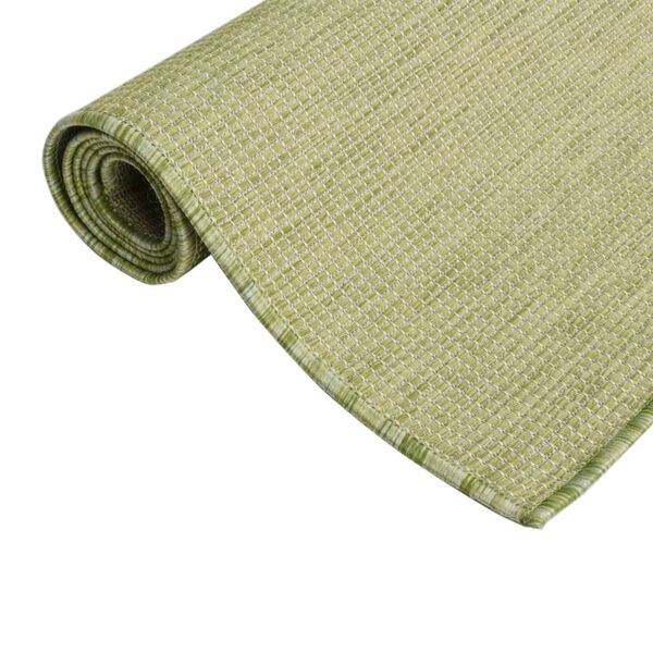 vidaXL Tappeto da Esterni a Tessitura Piatta 120x170 cm Verde