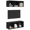 vidaXL Set mobile TV 2 pcs Rovere Nero 37 x 37 x 107 cm