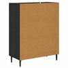 vidaXL Credenza Rovere Nero 69,5 x 34 x 90 cm Legno multistrato