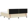 vidaXL Letto box spring con materasso Crema 180 x 200 cm Tessuto