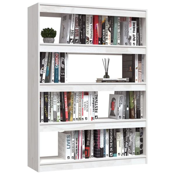 vidaXL Libreria/Divisorio Bianco 100x30x135,5 cm in Legno di Pino