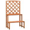 vidaXL Fioriera con Traliccio Arancione 70x42x120 cm Massello di Abete