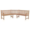 vidaXL Panchina da Giardino ad Angolo 185x185x90 cm Massello di Teak