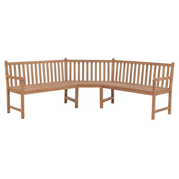 vidaXL Panchina da Giardino ad Angolo 185x185x90 cm Massello di Teak