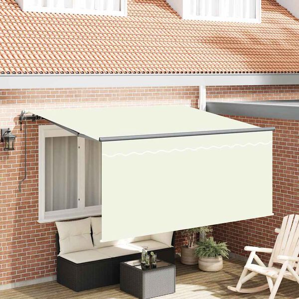 vidaXL Tenda Retrattile Crema 300 x 200 cm Tessuto