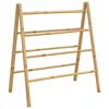 vidaXL Scala Portasciugamani Doppia con 4 Pioli 90x50x100 cm in Bamb&ugrave;