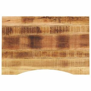 vidaXL Piano Scrivania con Curva 90x50x2,5 cm Massello Grezzo di Mango