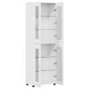 vidaXL Credenza con lo scaffale FLORIN Bianco Lucido 60 x 35 x 182 cm