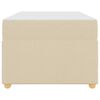 vidaXL Struttura del letto con materasso Crema 80 x 200 cm Tessuto