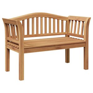 vidaXL panchina Marrone 120 x 53,5 x 85 cm Legno massello di teak