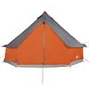 vidaXL Tenda Familiare Tipi 12 Persone Grigia e Arancione Impermeabile