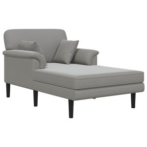 vidaXL Chaise longue Grigio Chiaro Velluto