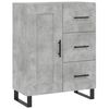 vidaXL Credenza Grigio Cemento 69,5x34x180 cm in Legno Multistrato