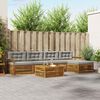 vidaXL Set di divani da esterno 6 pcs Grigio Naturale e Chiaro