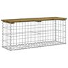 vidaXL Panca da Giardino Design Gabbione 103x31,5x42cm Pino Impregnato