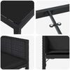 vidaXL Set da Pranzo per Giardino 5 pcs Nero polyrattan