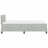 vidaXL Letto a molle con materasso Grigio chiaro 120 x 200 cm Velluto