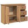 vidaXL Credenza con Cassetti Panama 112x40x80cm Legno Massello di Pino