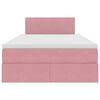 vidaXL Letto con Contenitore con materasso Rosa 120 x 200 cm Velluto