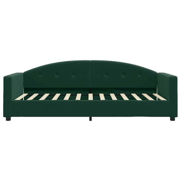 vidaXL Letto da Giorno Verde Scuro 90x200 cm in Velluto