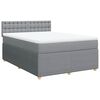 vidaXL Giroletto a Molle con Materasso Grigio Chiaro 140x200cm Tessuto