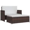 vidaXL Divano da Giardino in Polyrattan Marrone