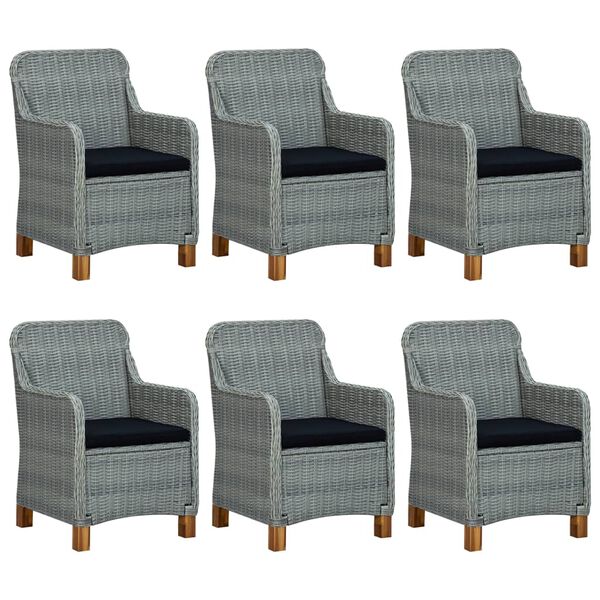 vidaXL Set da Pranzo da Giardino 9 pz Grigio Chiaro