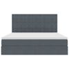 vidaXL Letto con contenitore e LED Grigio scuro 160 x 200 cm Velluto