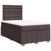 vidaXL Giroletto a Molle con Materasso Marrone Scuro 120x200cm Tessuto
