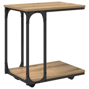 vidaXL Tavolo laterale Rovere artigianale 50 x 35 x 55.5 cm