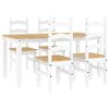 vidaXL Set da Pranzo 5 pz PANAMA Bianco in Legno Massello di Pino