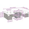 vidaXL Set Divano da Giardino 11 pcs Beige Poly Rattan