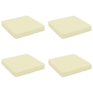 vidaXL Cuscini per Sedia in 4 Pezzi VUGHT 4 pcs 100% Poliestere Crema