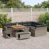 vidaXL Set Divano da Giardino con cuscino Grigio Poly Rattan