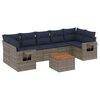 vidaXL Set Divani da Giardino 8 pz con Cuscini Grigio in Polyrattan