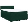 vidaXL Giroletto a Molle con Materasso Verde Scuro 140x190 cm Velluto
