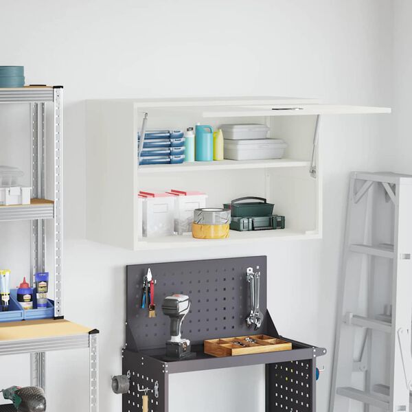 vidaXL Armadio a muro per garage Bianco 80 x 40 x 53 cm