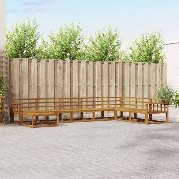 vidaXL Set di divani da esterno 8 pcs Naturale