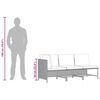 vidaXL Set Divani da Giardino 3 pz con Cuscini in Polyrattan Grigio