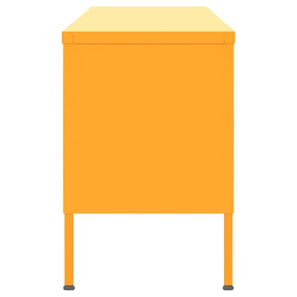 vidaXL Mobile TV Giallo Senape 105x35x50 cm in Acciaio