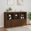 vidaXL Credenza con Luci LED Rovere Marrone 162x37x100 cm