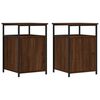 vidaXL Comodini Rovere Marrone 2 pz 40x42x60 cm Legno Multistrato
