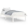vidaXL Giroletto Bianco in Legno Massello 75x190 cm Small Single