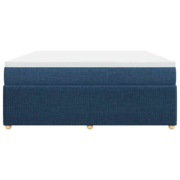 vidaXL Giroletto a Molle con Materasso Blu 180x200 cm in Tessuto