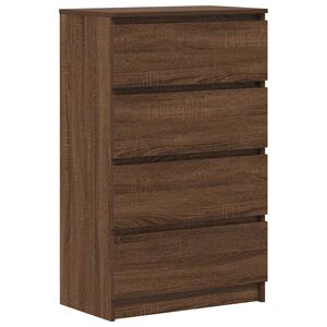vidaXL Credenza Rovere Marrone 60x35x98,5 cm in Legno Multistrato